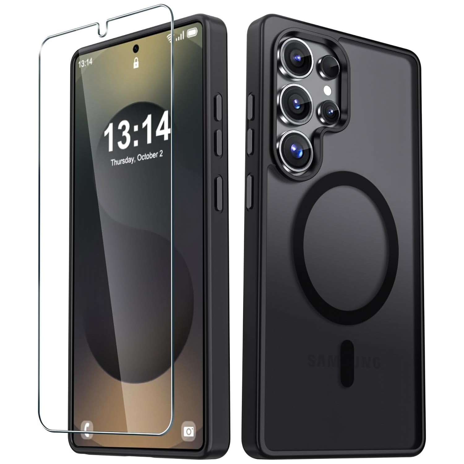 For Samsung Galaxy S26 Ultra Case S26 S25 Plus Phone Cover Mag Safe+Screen Glass