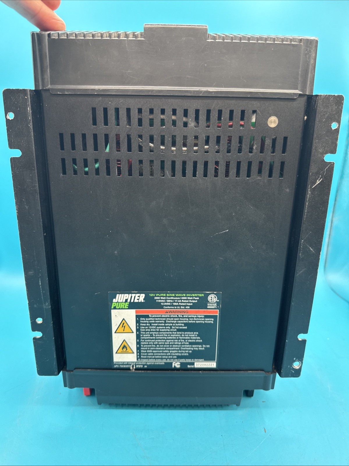 Jupiter Pure 2000W Sine Wave Power Inverter w/ Transfer Switch 57272 Untested