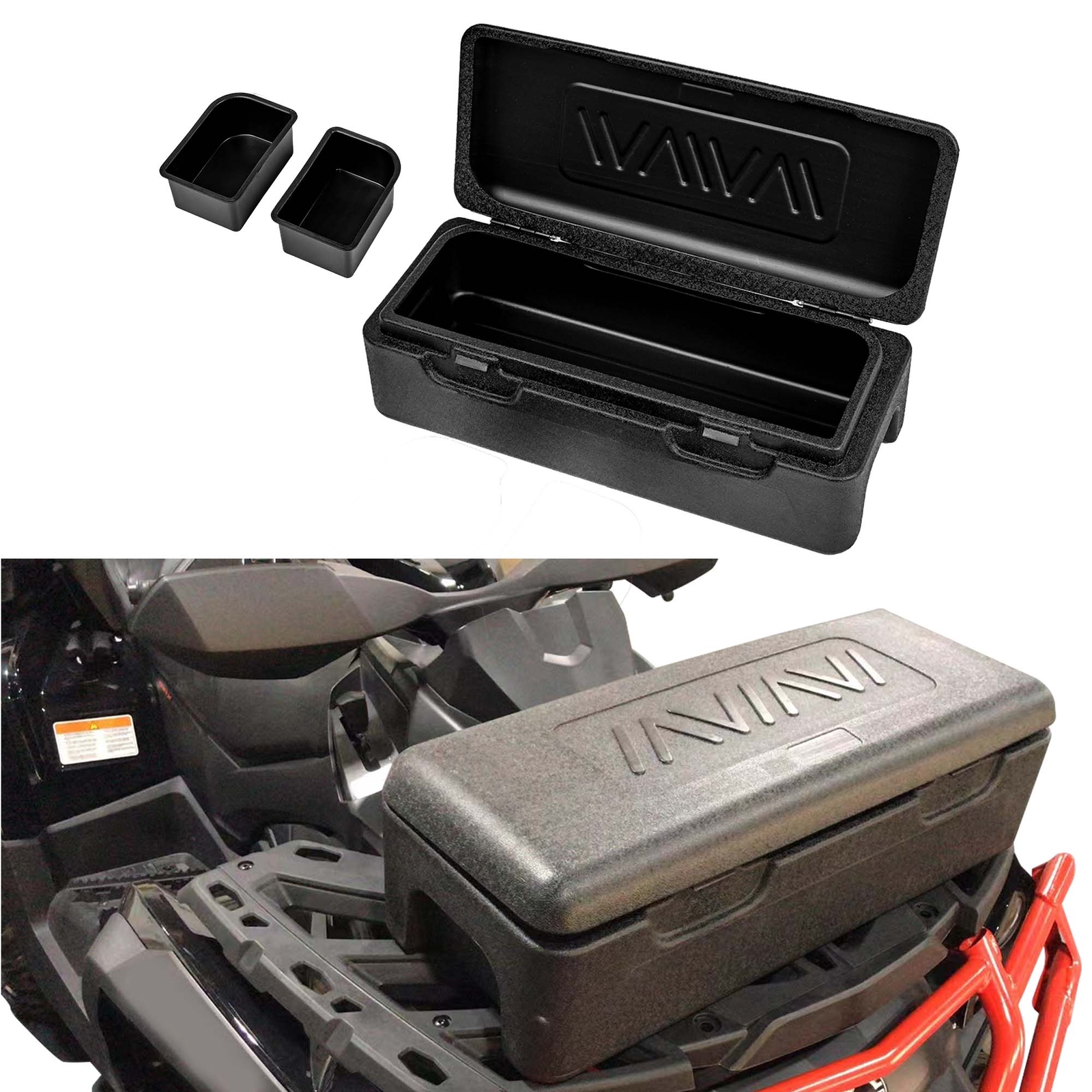 Universal ATV Rack Front Basket UTV Rear Cargo Storage box Trunk 29x13x9 inches
