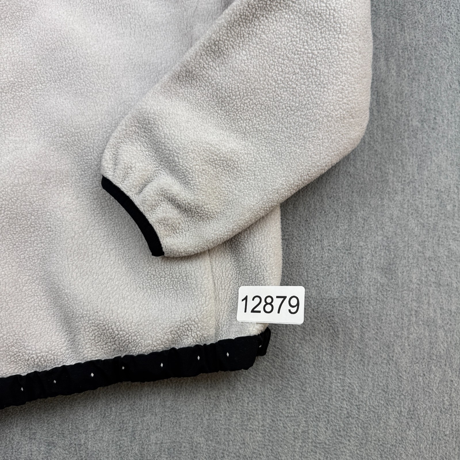 The North Face Jacket Teen Girls XS 6 Black White Denali Hooded Diamond Fleece