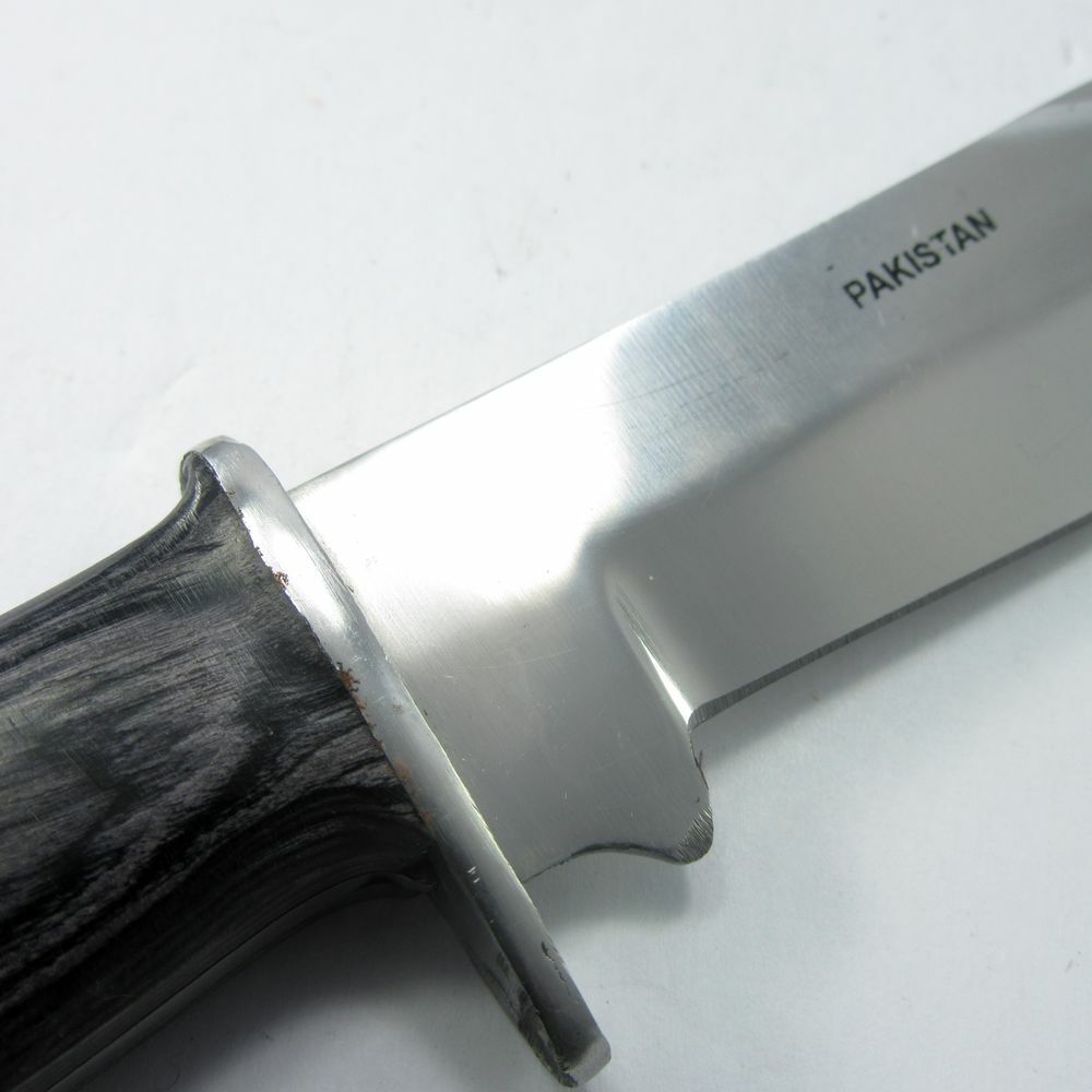 FIXED-BLADE HUNTING KNIFE | Rite Edge Mini Bowie Skinning Blade Black Wood