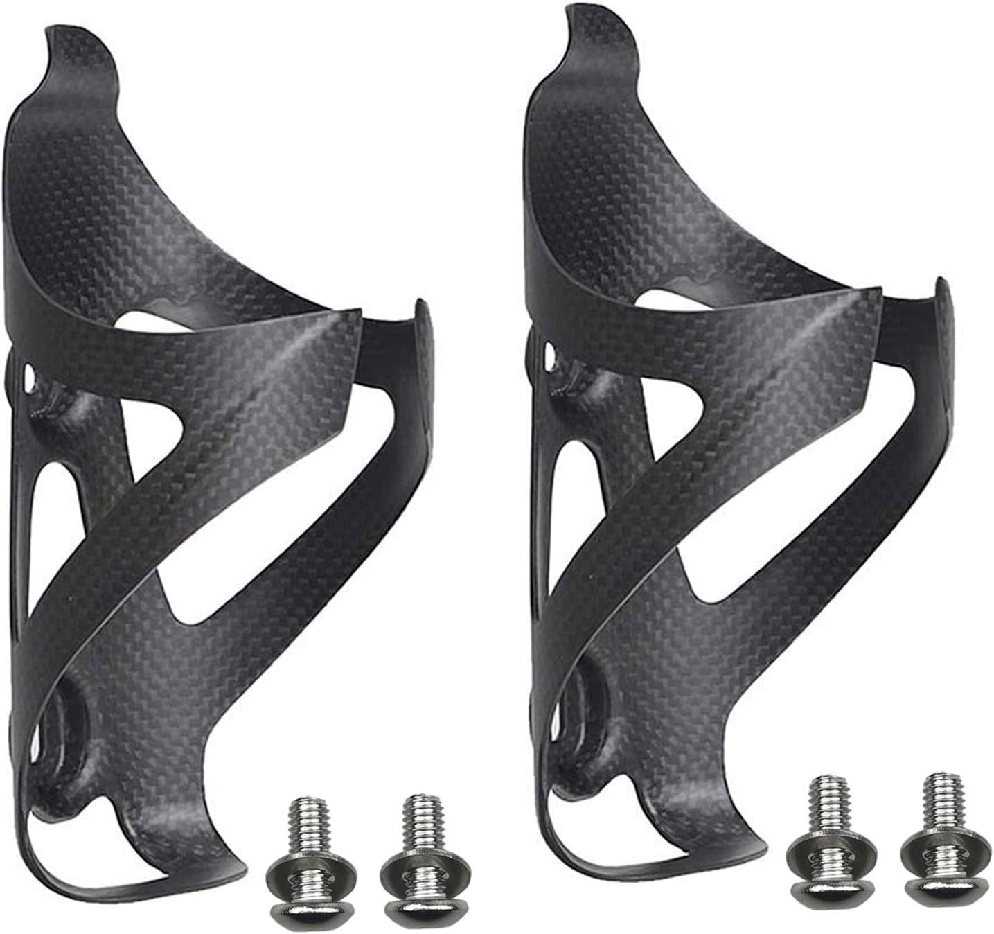 Water Bottle Cage, 3k Matte Full Carbon Fiber Lightweight and Strong 2 PCS