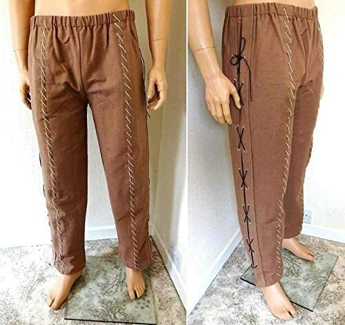 Medieval Trouser Cosplay Robin Hood Loose Pant Renaissance SCA Cotton Costume