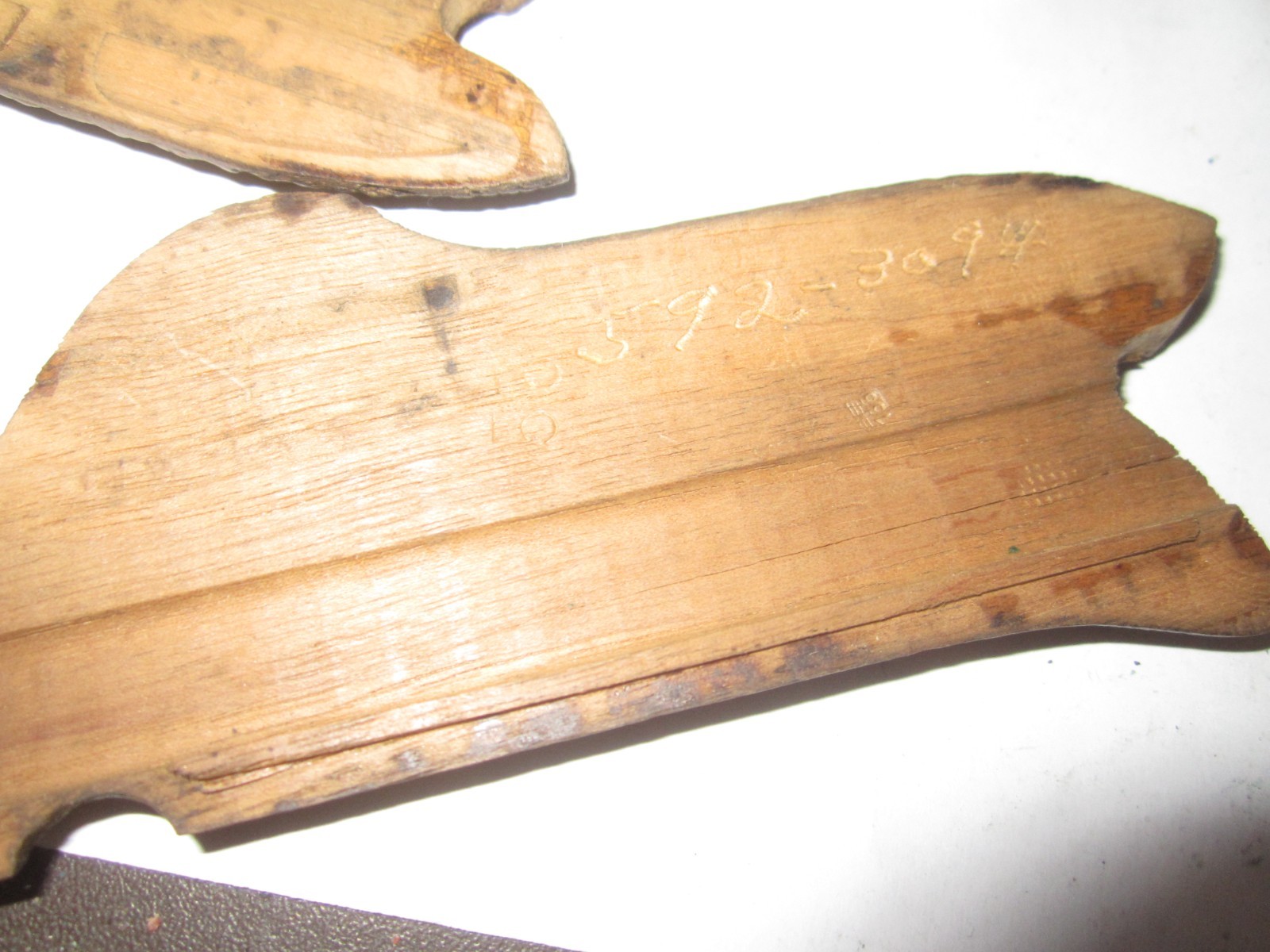 WWII WW2 Luger Mauser P08 SET OF Wooden Wood Grip 135 Proof Marked WITH A 55