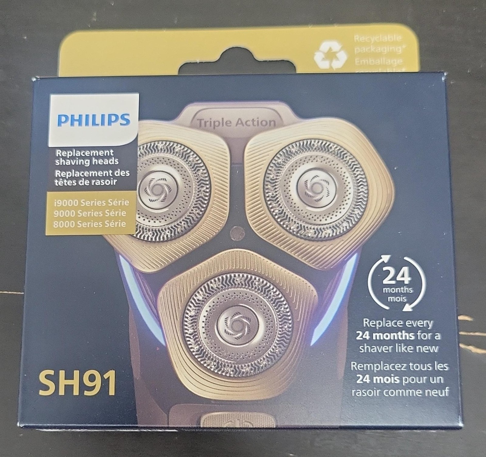 Philips Norelco Genuine SH91/50 Replacement Shaving Heads New