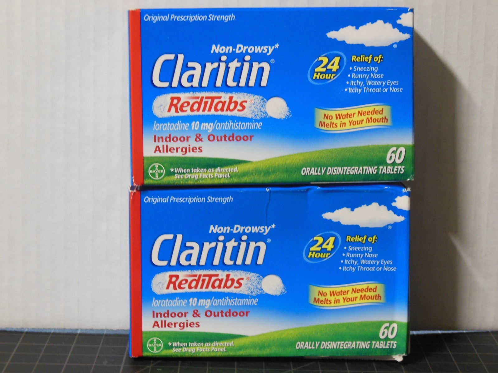 (2)Claritin RediTabs 24 Hour 10 mg 120/ct rediTabs total EXP: 08/2026