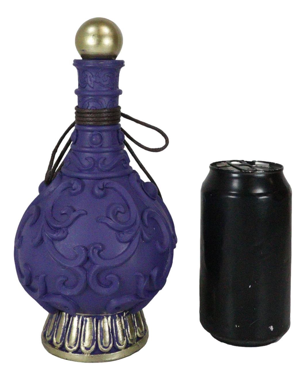 Wicca Spiritual Witchcraft Moth Metamorphosis Purple Faux Potion Bottle Decor