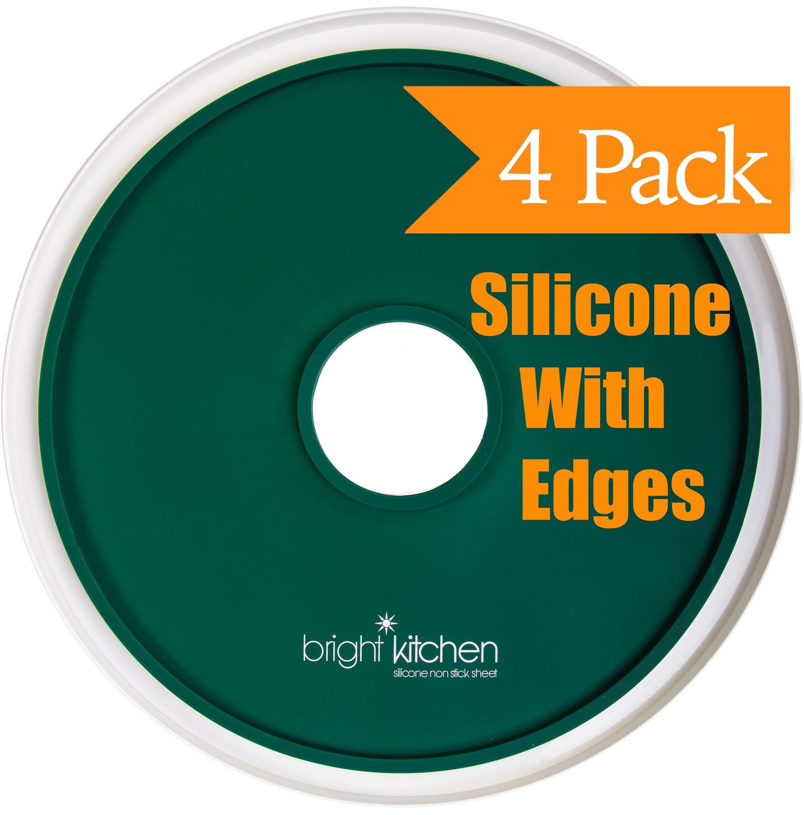 4 Fruit Leather Silicone Dehydrator Sheets with EDGES - NON-Toxic for Nesco