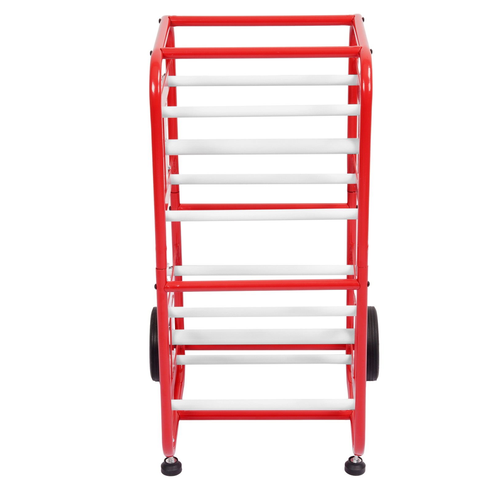 Cable Holder Spool Cart with 10 Rods Multiple Axle Wire Spool Rack Dispenser Red