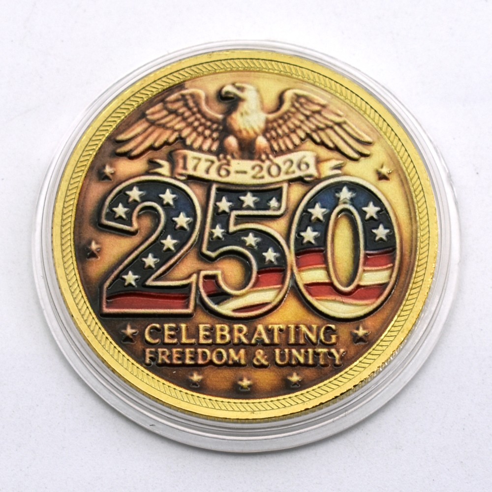 1776-2026 USA 250 Years Freedom Coin | Eagle Liberty Bell Collectible Medal