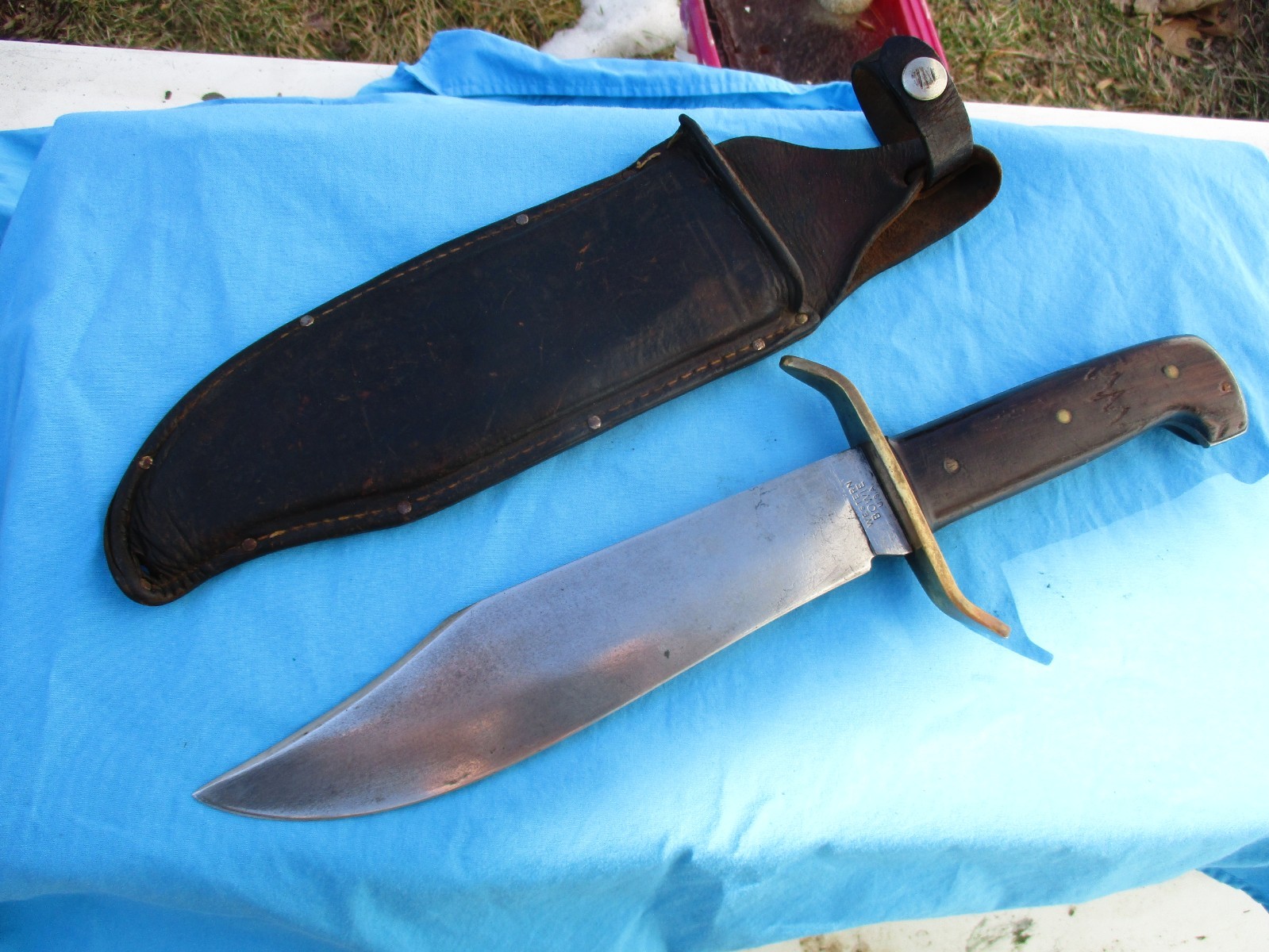 Vintage Western Bowie Knife 1960s Vietnam Era Old Used (Not Marked W49)