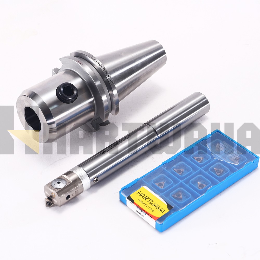 20-26mm Boring Head Straight Shank 20mm Indexable Boring Bar Set CAT40-SLN20-63