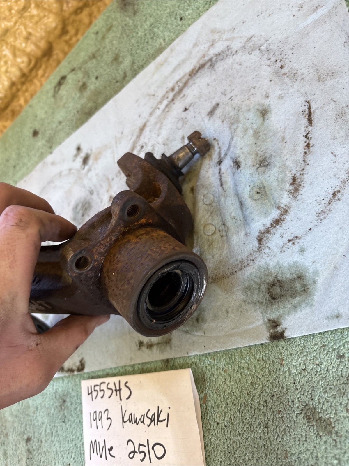 1993 Kawasaki Mule 2510 Wright Front Steering Knuckle Spindle 455