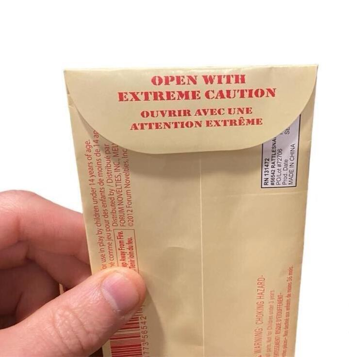 3 RATTLESNAKE EGGS JOKE Envelope Fake Snake Packs Trick Prank Gag Gift Fun Toy