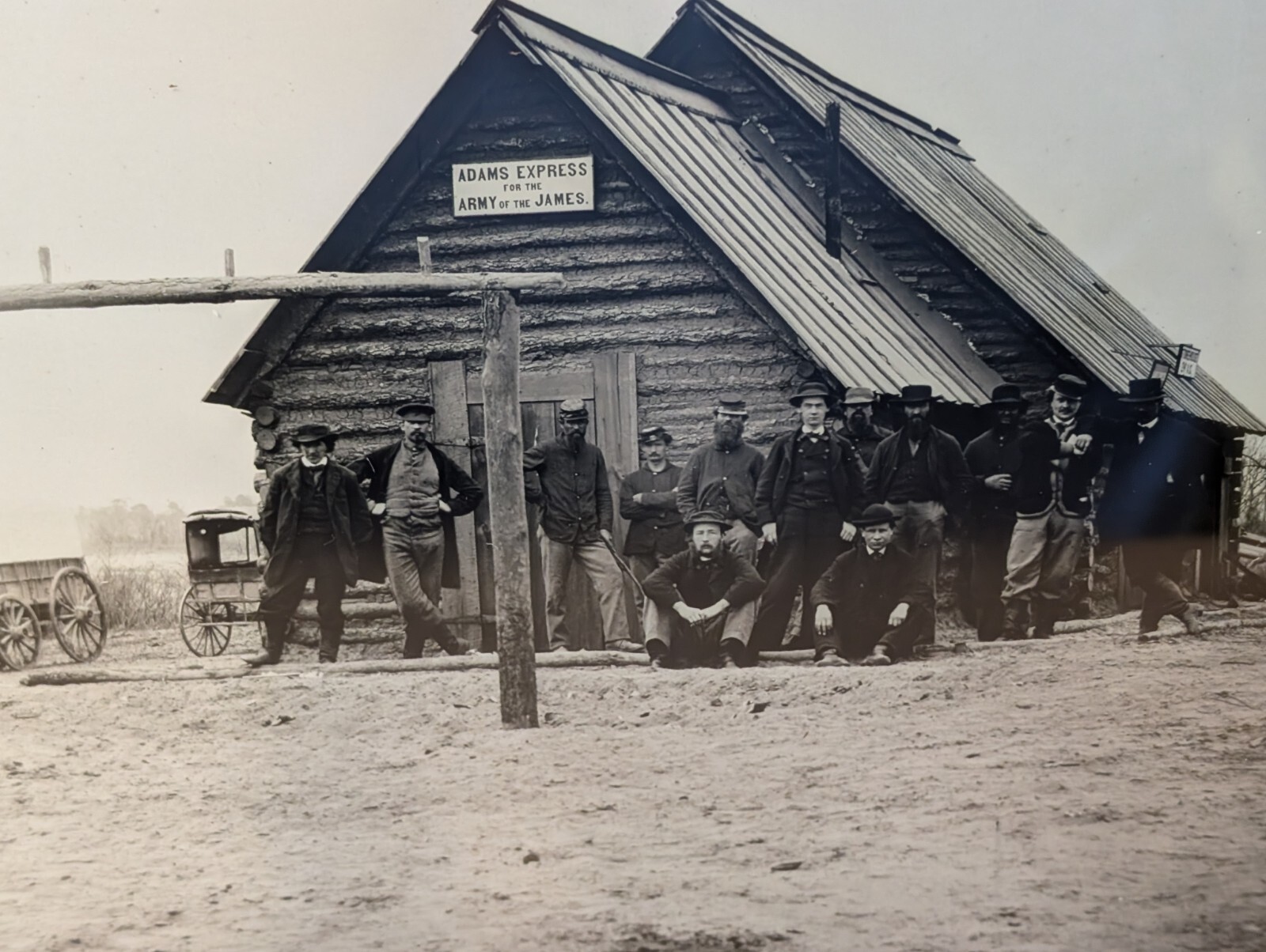 VTG Photo Adams Express For The Army Of The James Civil War Soldiers Framed