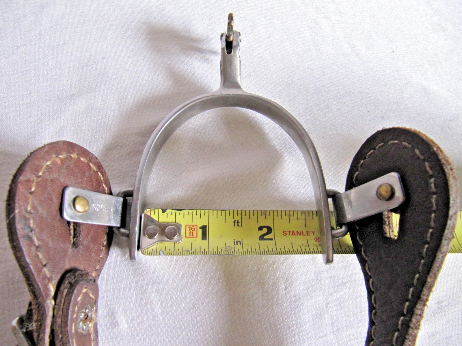 Ladies Rose Floral Engraved Stainless Western Rowel Spurs w/ Leather Straps