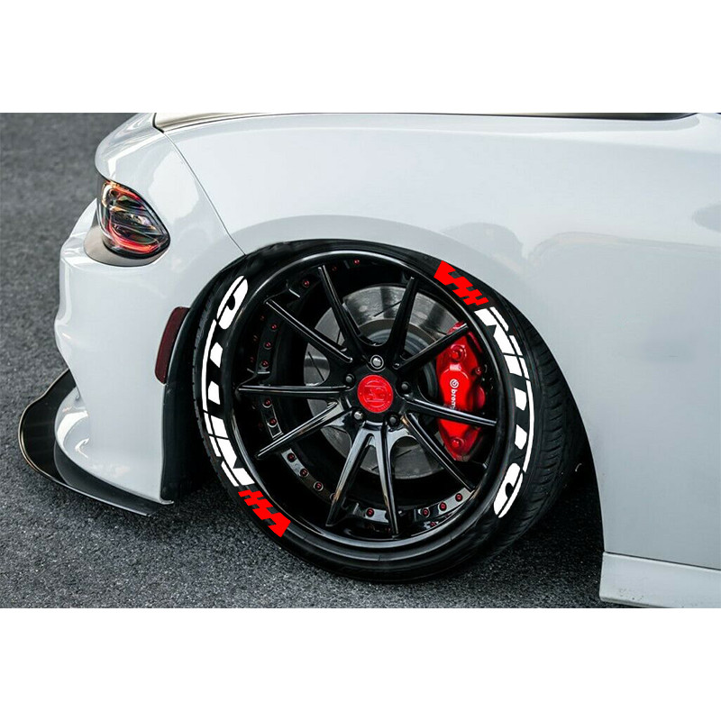 8 Sets NITTO Permanent Tire Lettering Sticker 1.06'' 14''-22'' With Glue Tools