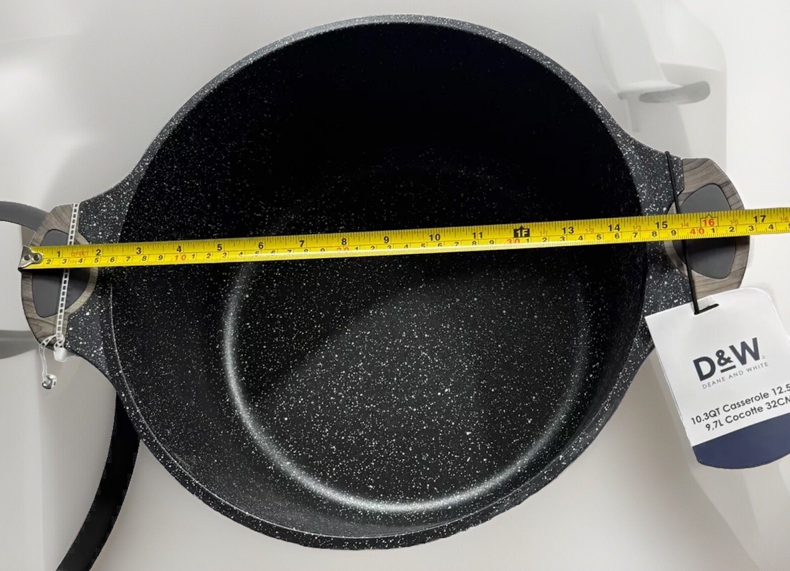 Big Size Pot/Casserole 12.5" Inch,10 Qt + Lid Party/Restaurant Size D&W Cookware