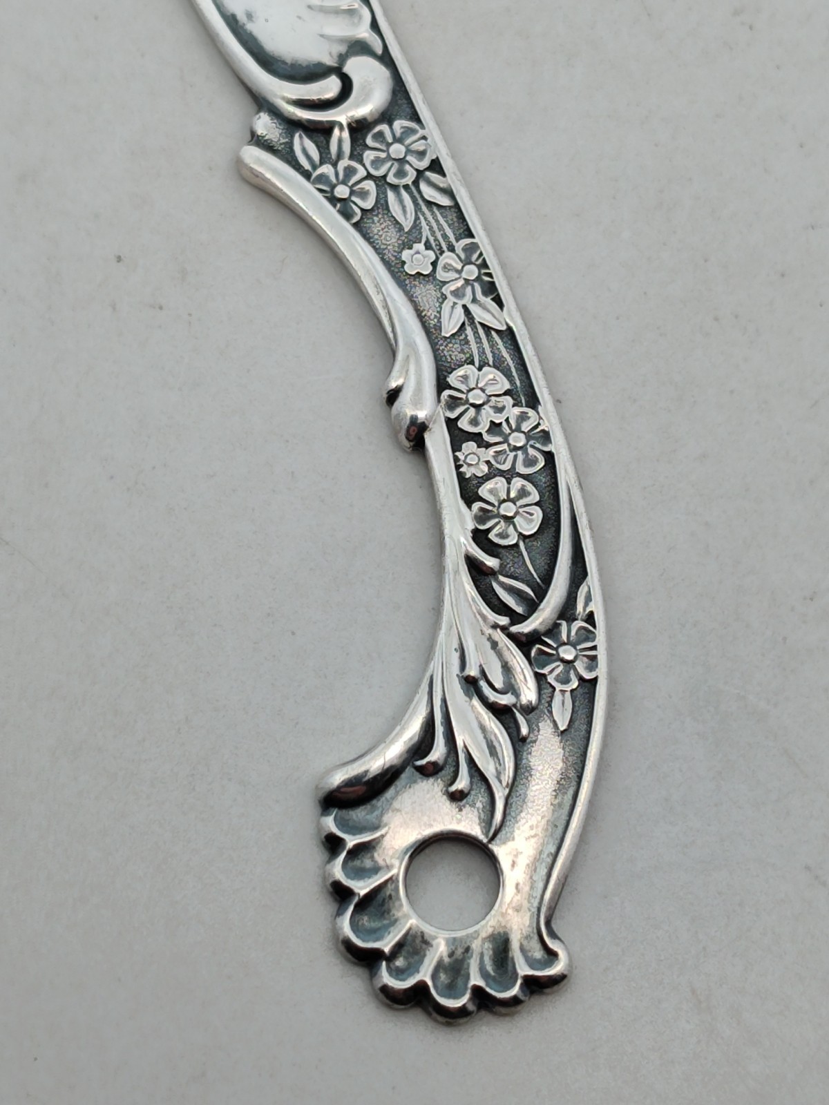Antique Whiting Sterling Silver Letter Opener #94 Ornate Floral Design
