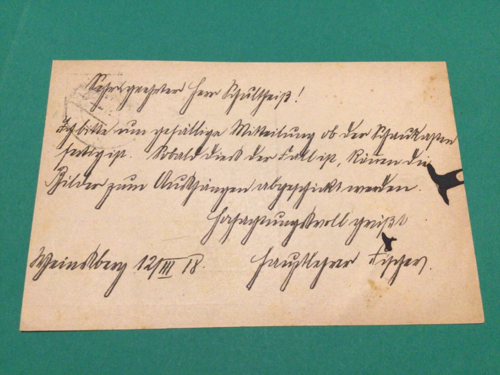 Germany Wurttemberg 1917 used postcard A18026