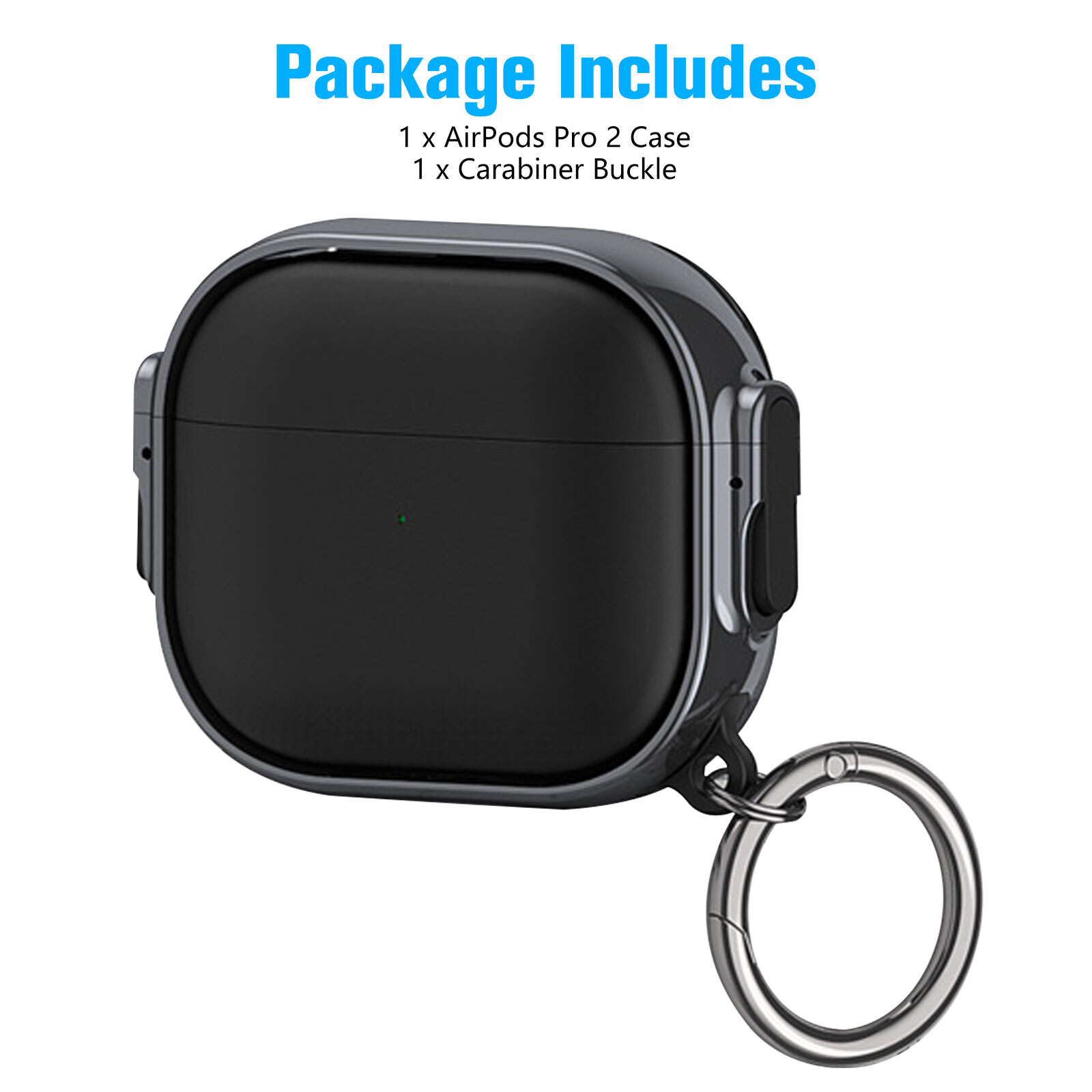 Protective Dustproof Case For Apple AirPods Pro 2 Cover Keychain Clip Shockproof