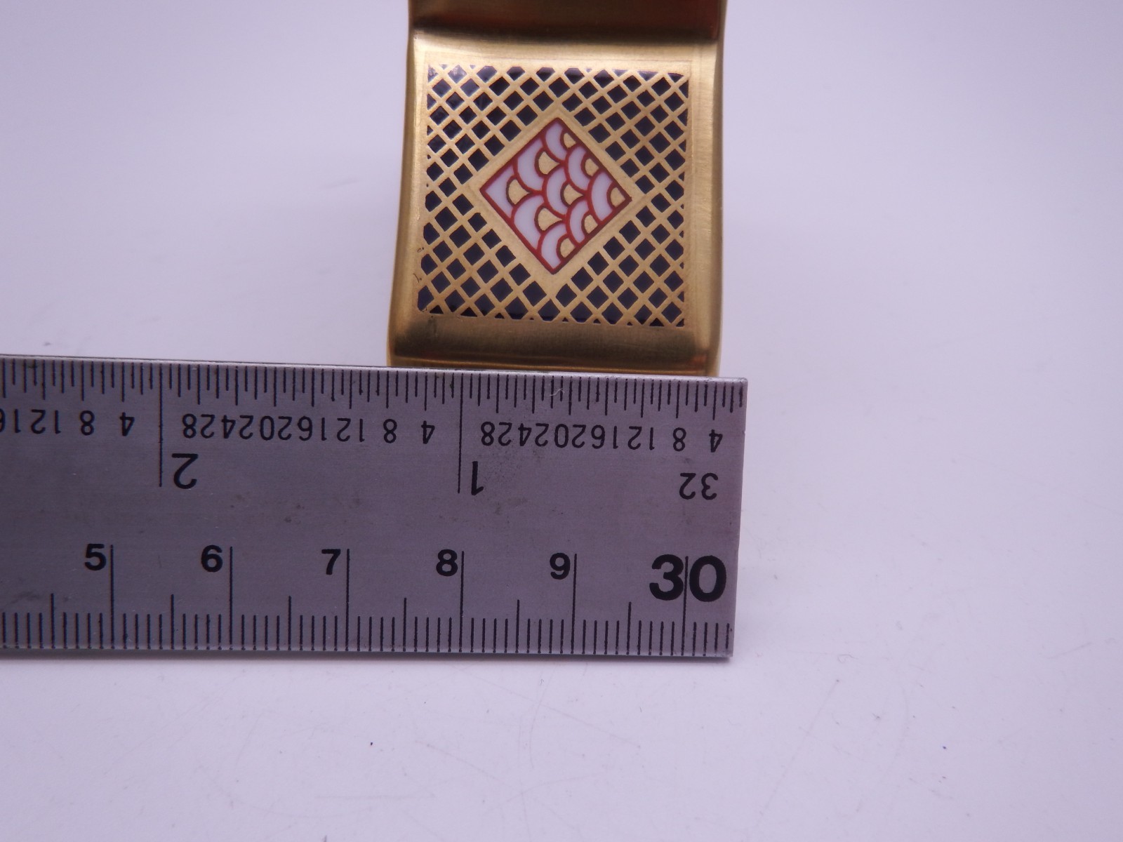 ROYAL CROWN DERBY 1128 SOLID GOLD BAND CLOCK 1ST QUALITY