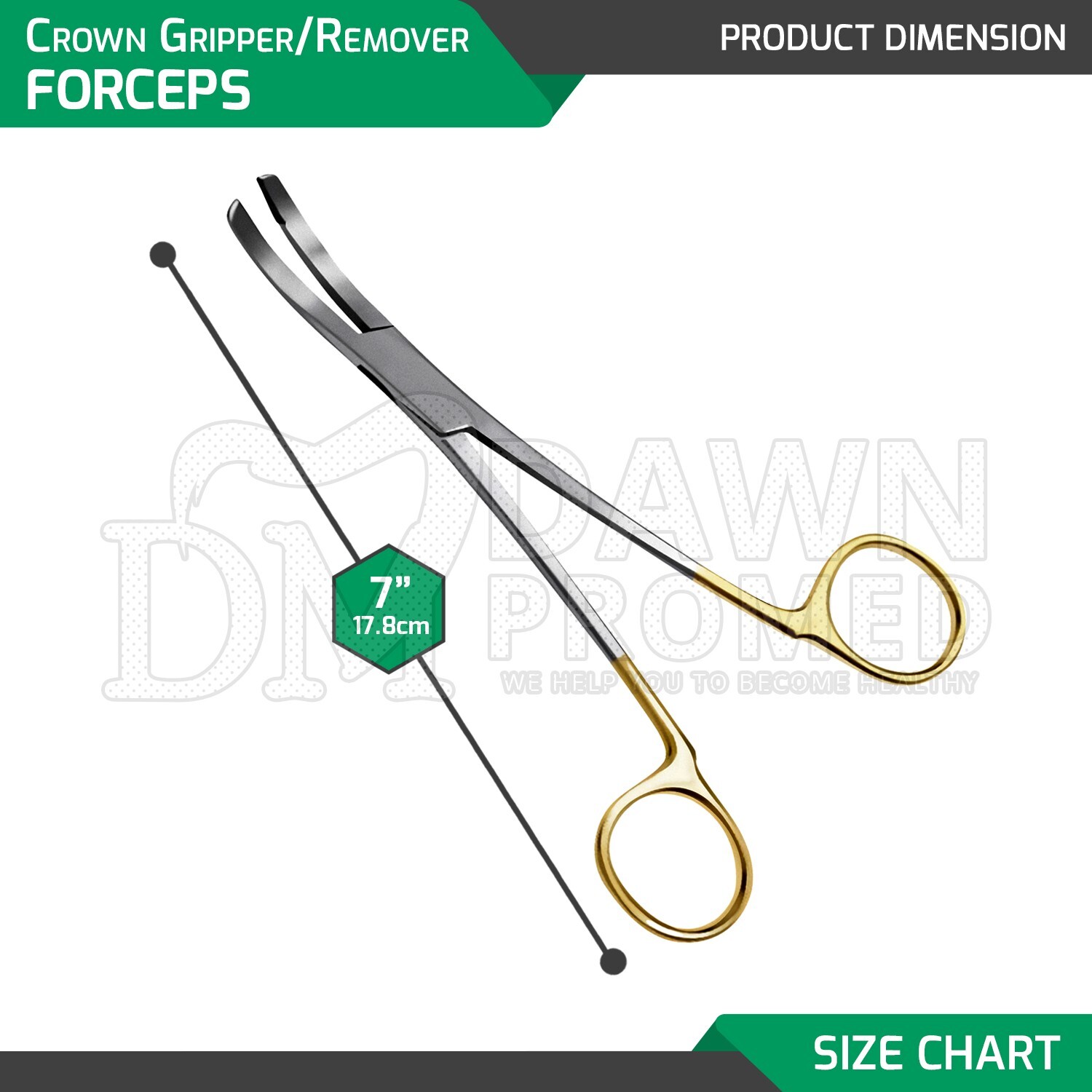 2 Pcs T/C Wynman Crown Remover & Gripper Forceps 7" Surgical Dental Instruments