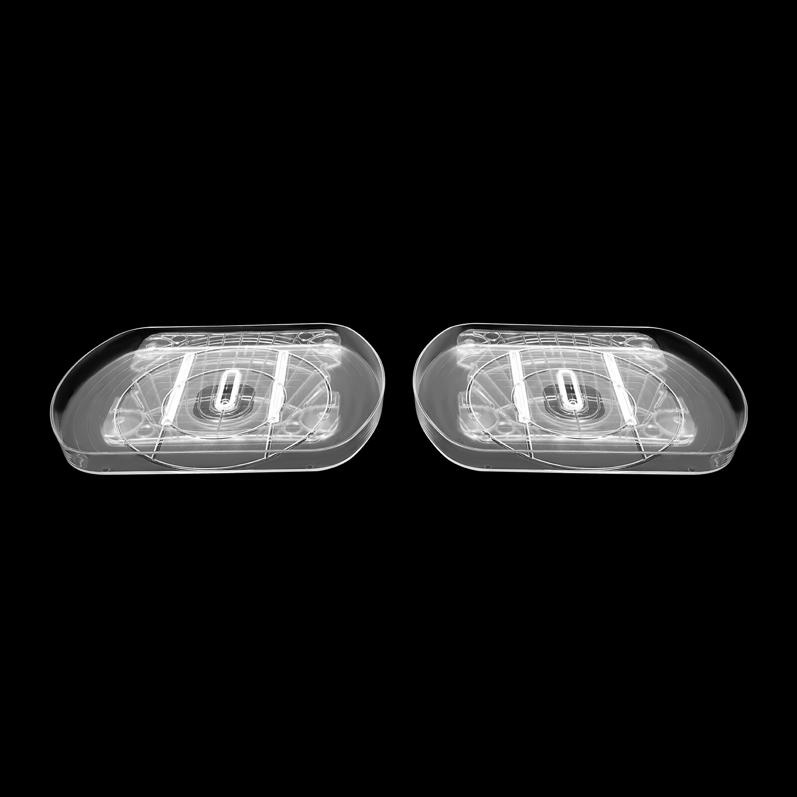 2 Packs Square 360° Rotate Turnplate Rotary Turntable Organizer for Refrigerator