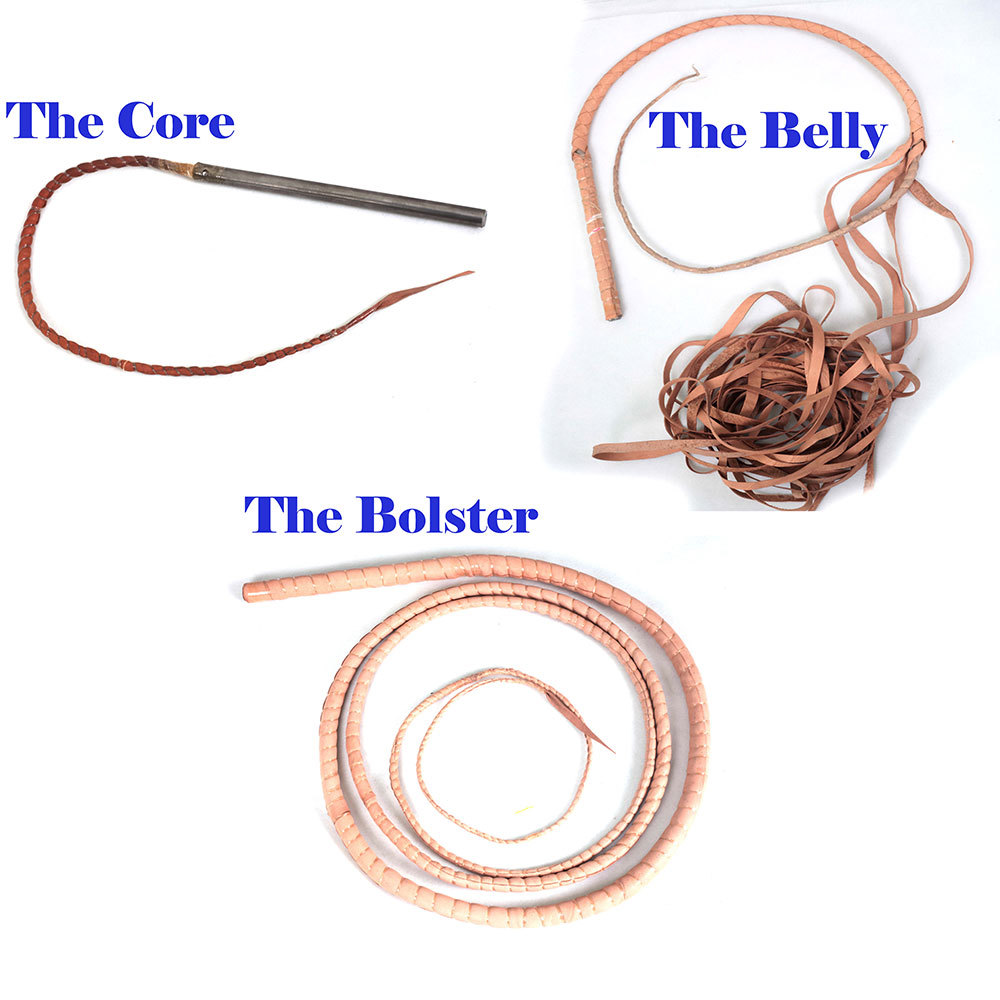 Real Leather Bullwhip 4‑16FT Handmade 16 Plait Braided Western Style Bull whip