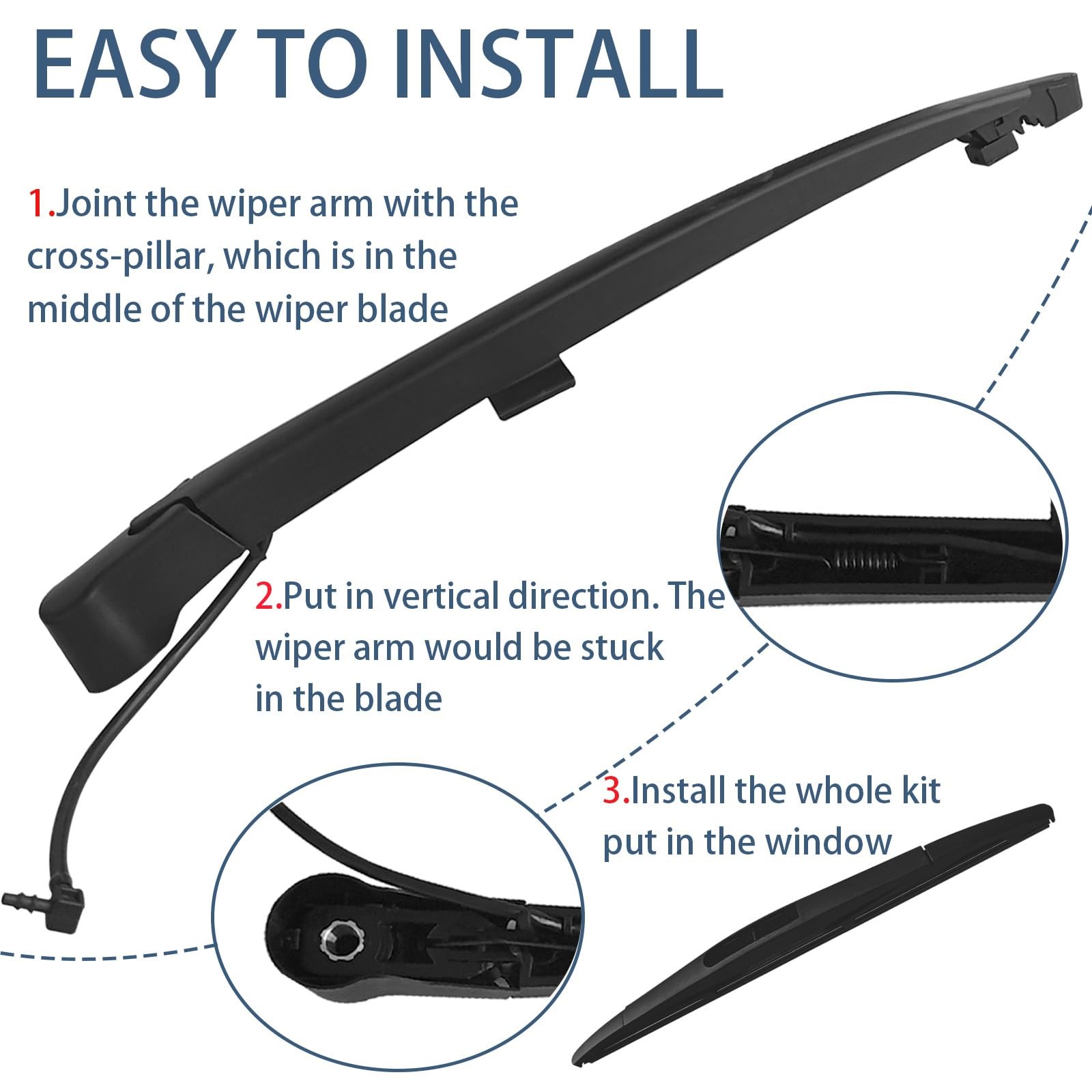 Car Rear Windshield Wiper Arm, Car Wiper, Cinpatible With GC Yukon, Chevy