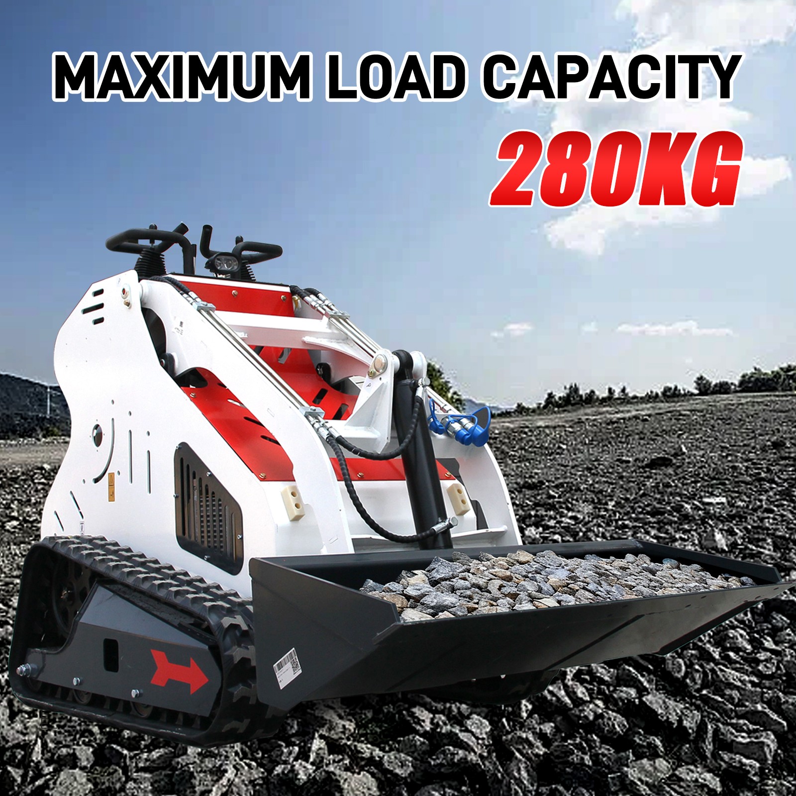 B&S Engine Mini Skid Steer Track Loader Crawler with 2 Attachments