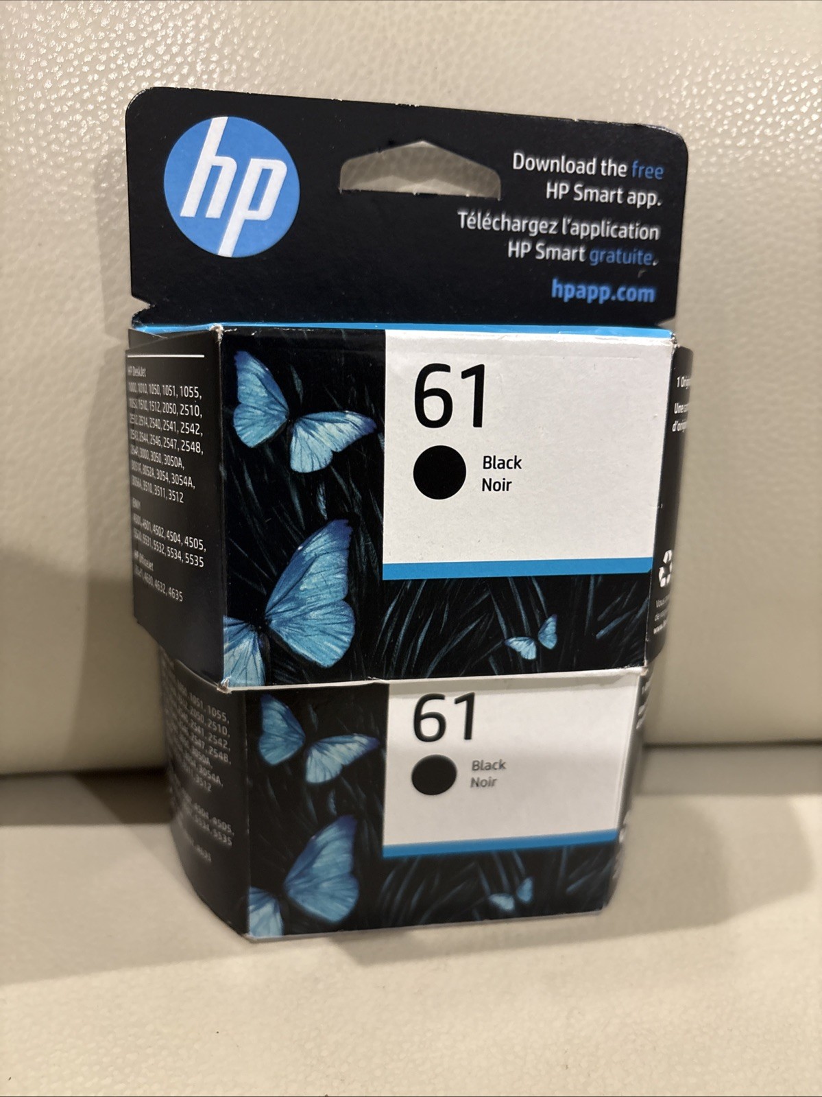 2x NEW /HP BLACK 61 / GENUINE OEM INK TONER / Exp: Sept 2027+ FREE SHIP