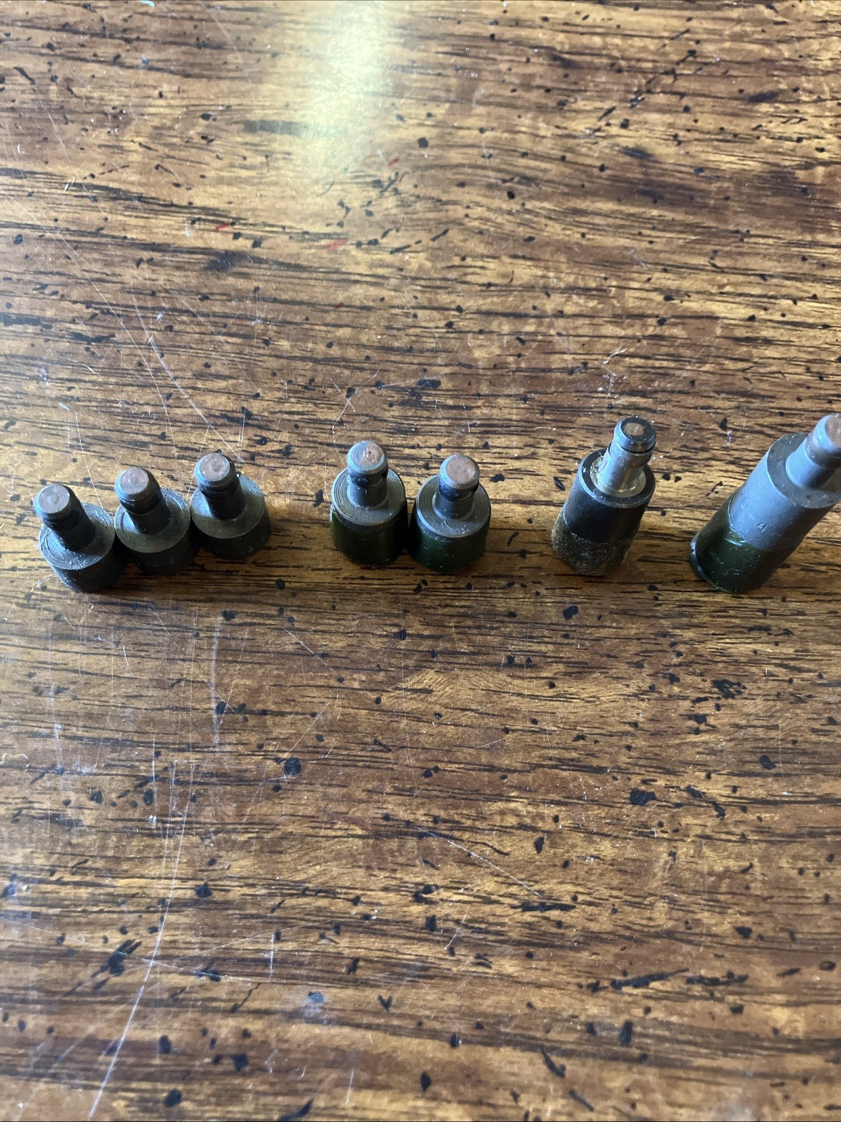 7 Pc Flat Head Rivet Squeezer Die 1/4 Shank Aircraft Aviation   Some Duplicate