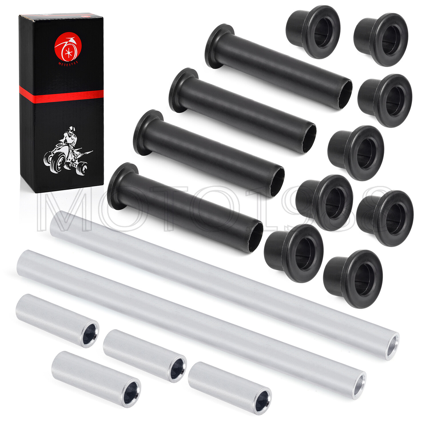 ALL 4 FRONT LOWER UPPER A-ARM BUSHING PIN KITS FOR CAN-AM COMMANDER 800 1000 4x4