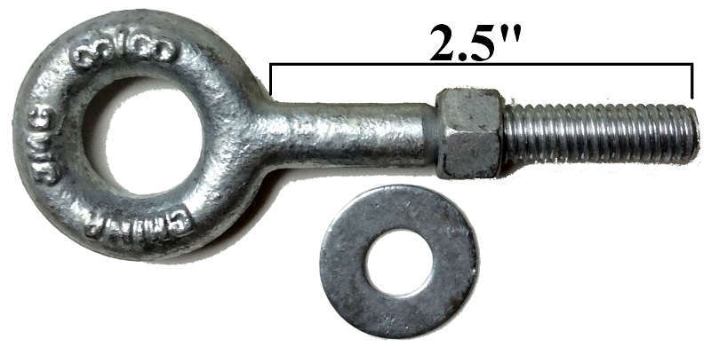 Eye Bolts 2.5" to 12" Drop Forged / Hot Dipped Galvanized Steel Eye Bolt Eyebolt