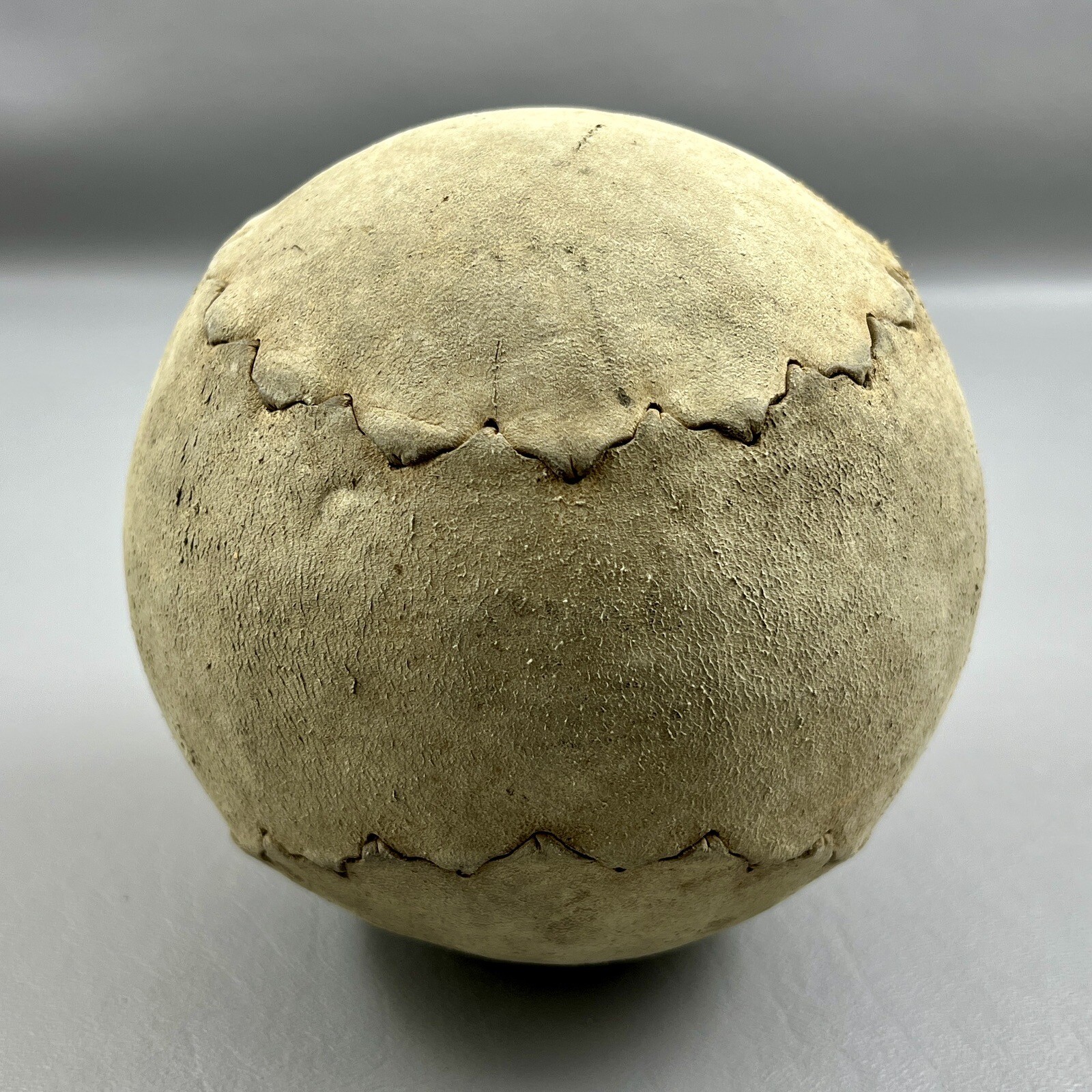 Antique Vintage 16" Oversized Leather Hand Stitched Softball