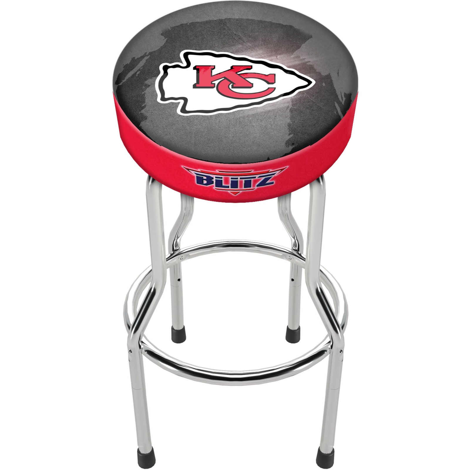 NFL Team Logo Bar Stool Adjustable Swivel Seat High Back Chair Blitz Football