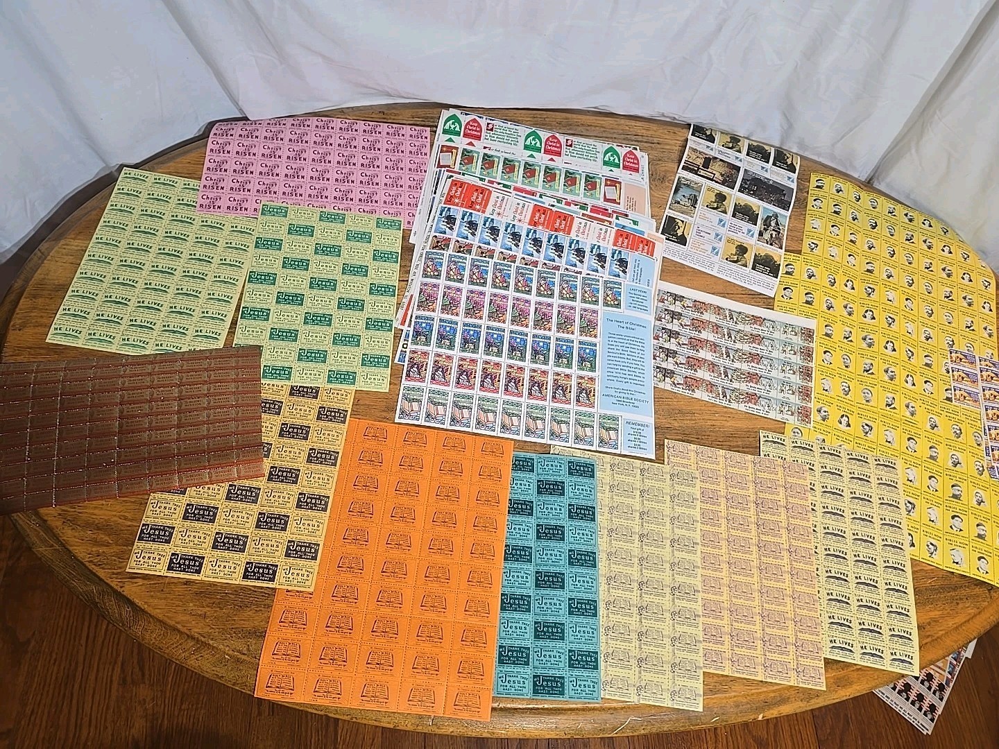 Vintage Religious SEAL STAMP Sheets lot