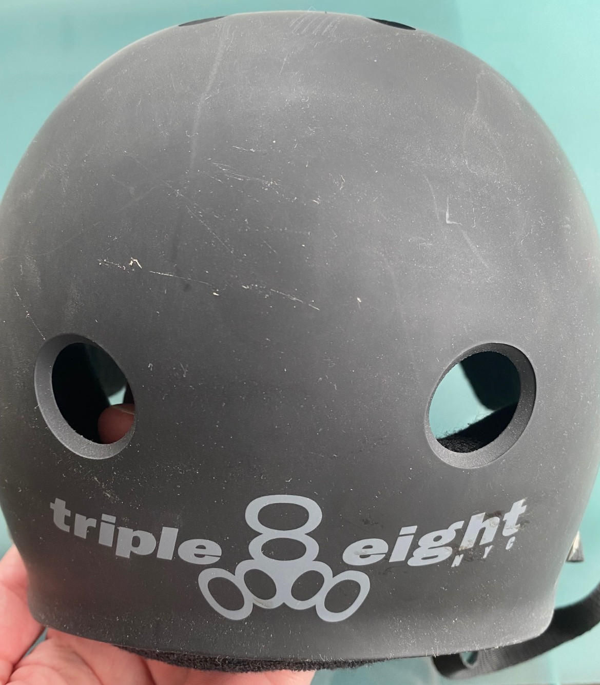 Preowned Triple Eight, Sweatsaver Liner, Skateboarding Helmet, Black, XL