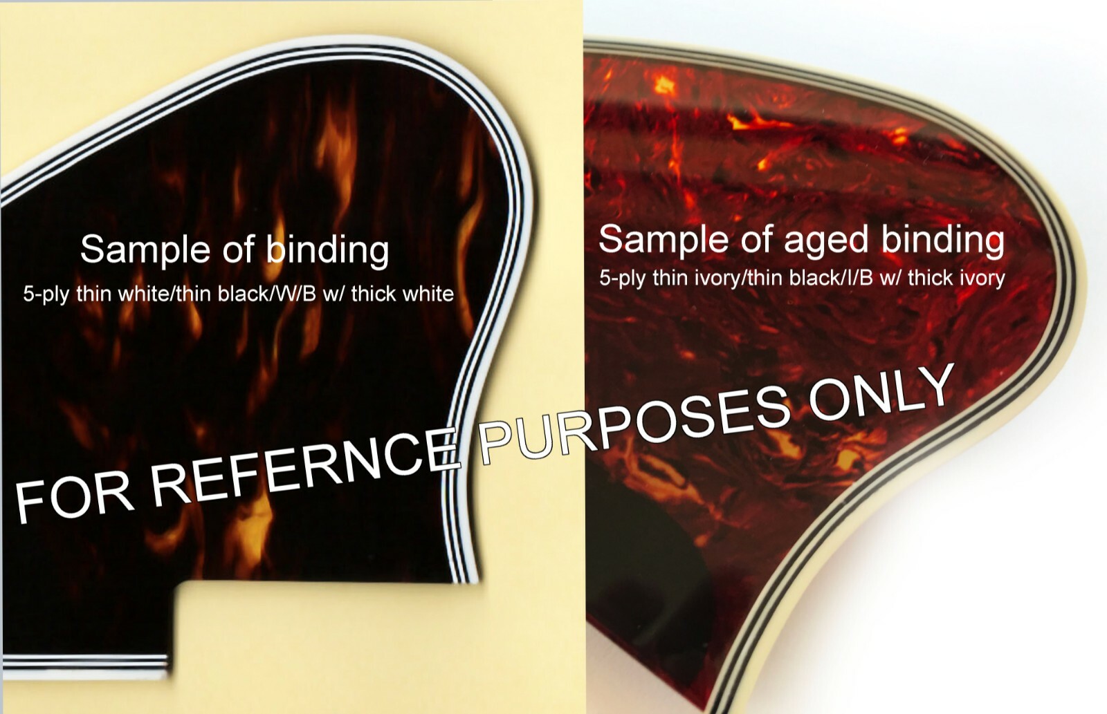 Thick ABS Plastic Binding Guitar Mandolin Luthier - White Ivory Black Tortoise