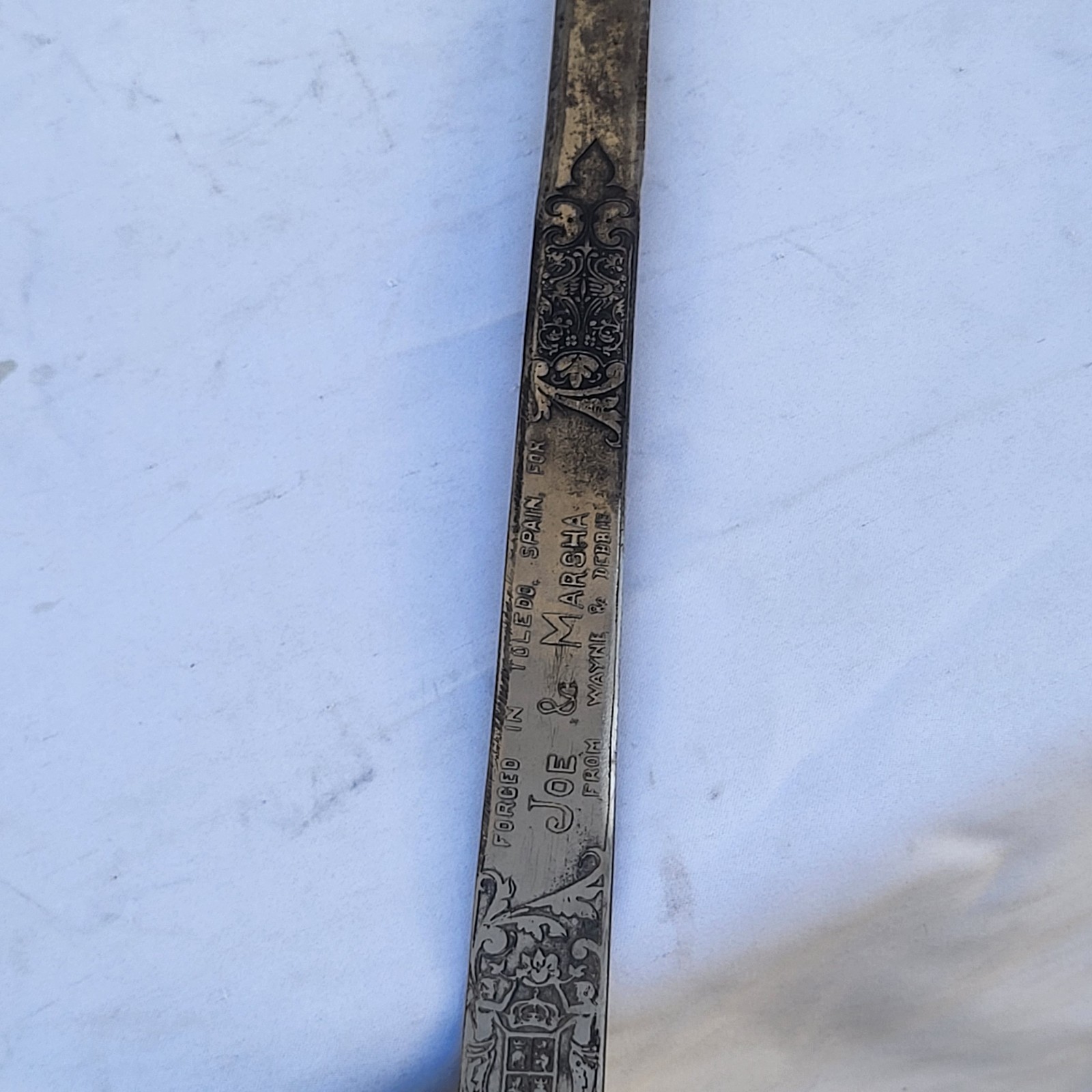 Very Unique Antique Toledo Spain Steel Sharp Sword