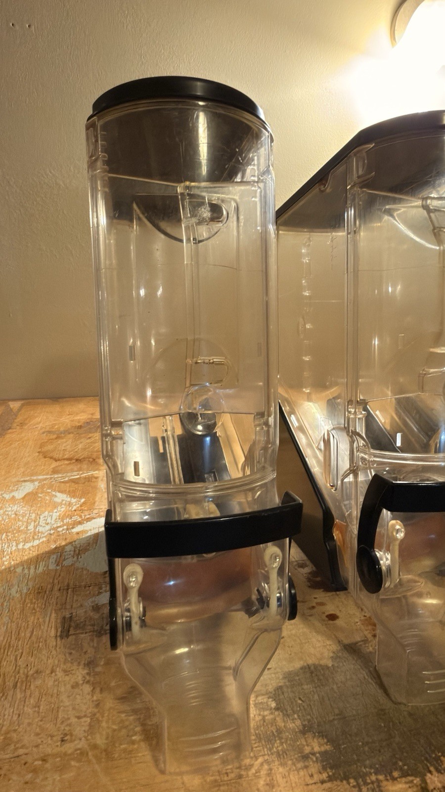 Trade Fixtures Radeus Model 618 / 624 4 Gravity Bin Dispenser 5 Gallon 6 x 18