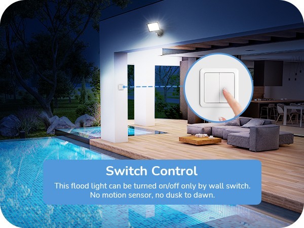 EDISHINE 2-Pack 73W LED Flood Light, Super Bright 10000LM 5000K Outdoor Security