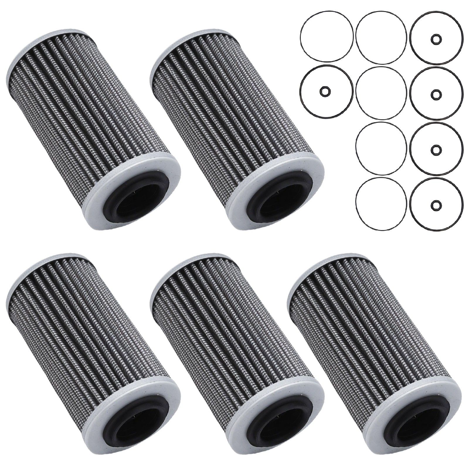 5X Oil Filters W/O-rings For Sea-Doo 130-300hp GTI RXT RXP GTX 420956744