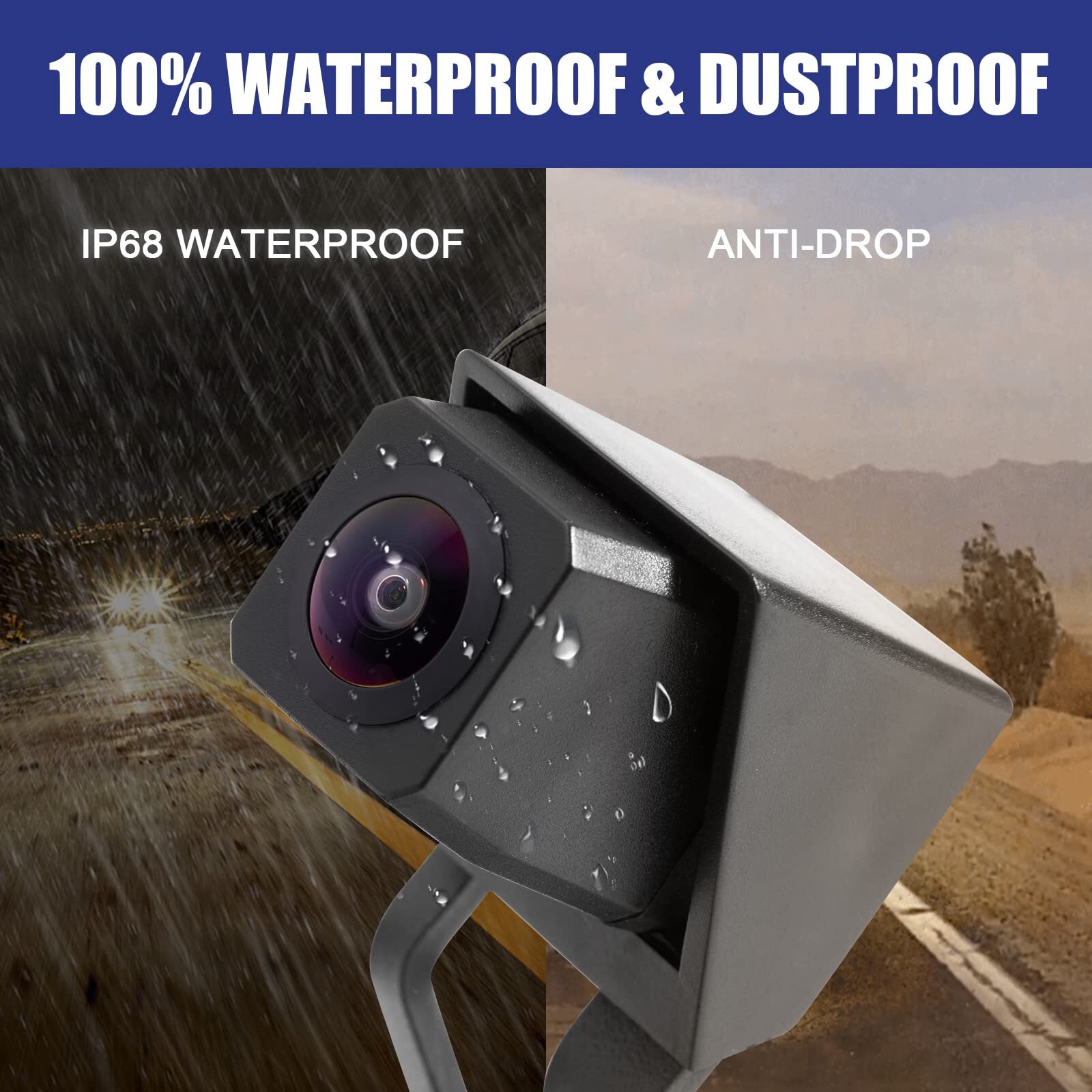 Rear View Backup Camera Kit w/ Spare Tire Bracket For 2007-2018 Jeep Wrangler JK