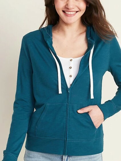 Old Navy Relaxed Lightweight Slub-Knit Full Zip Hoodie #ONW00-8 #15