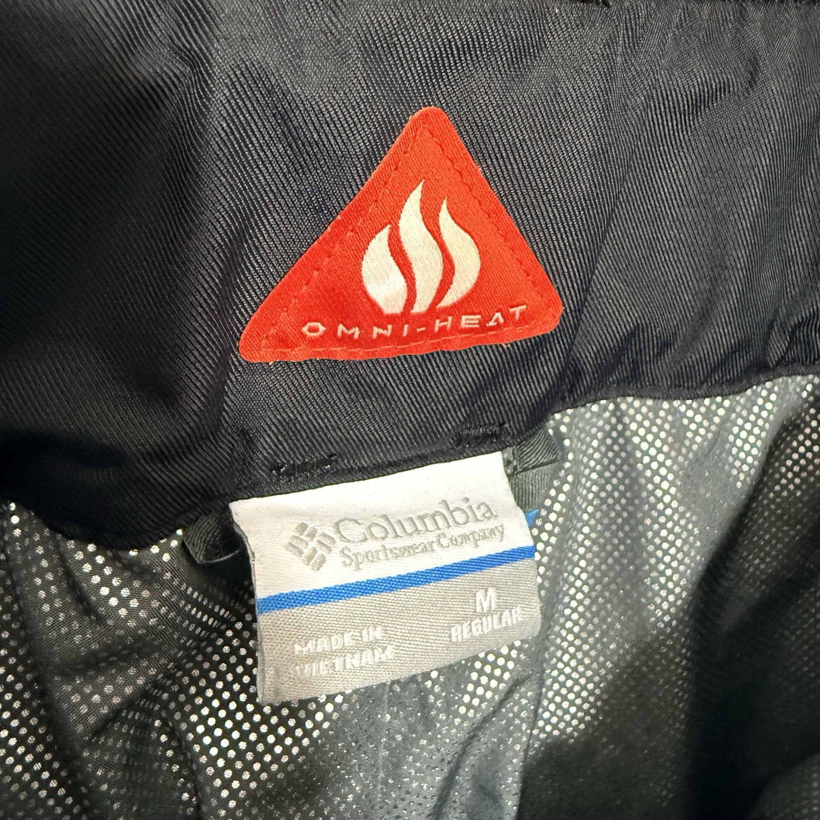 Columbia Omni-Tech Waterproof Breathable Snow Ski Pants Mens Black Cargo Sz M