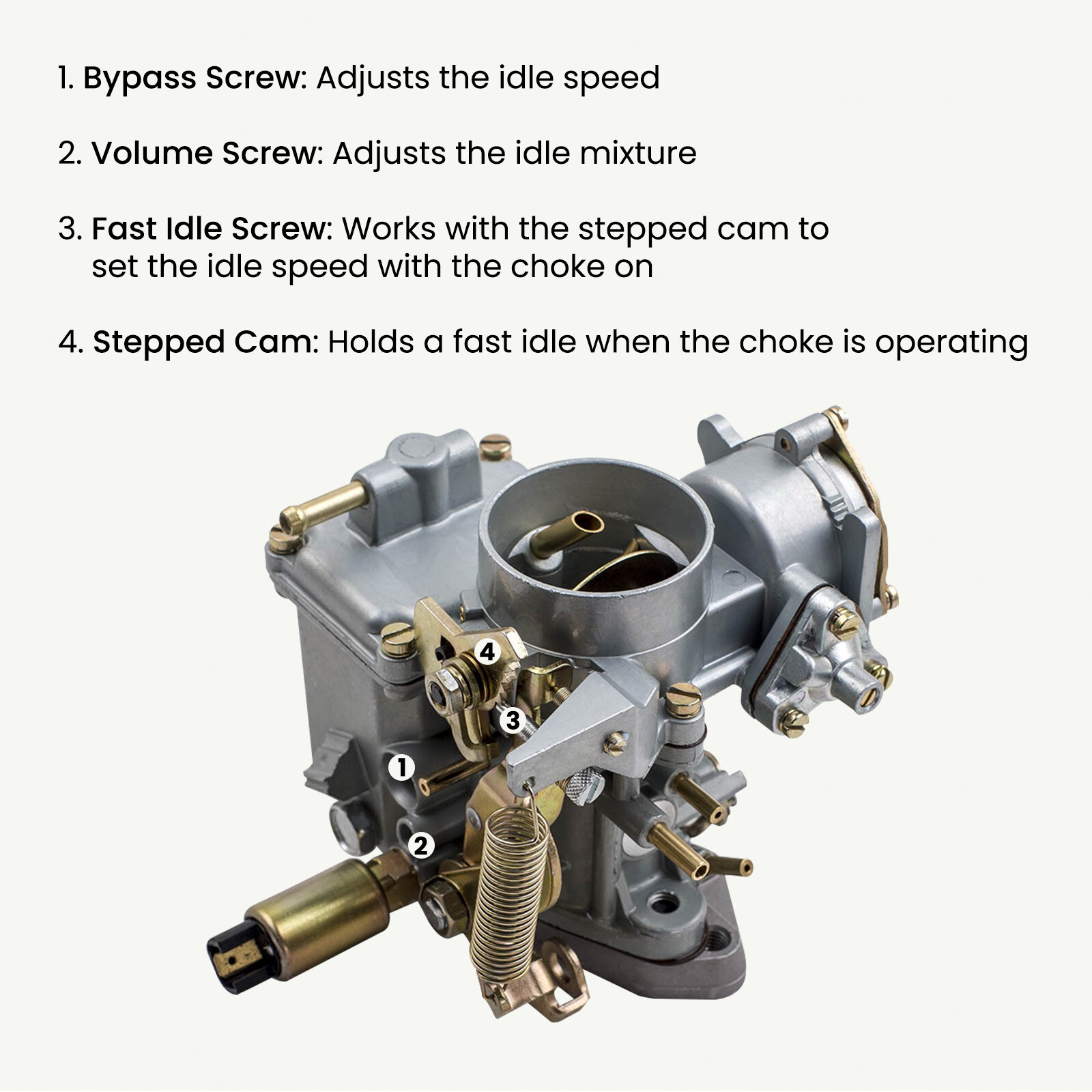 Carburetor 30/31 PICT-3 for VW Beetle Single Port Automatic Choke 113129029A