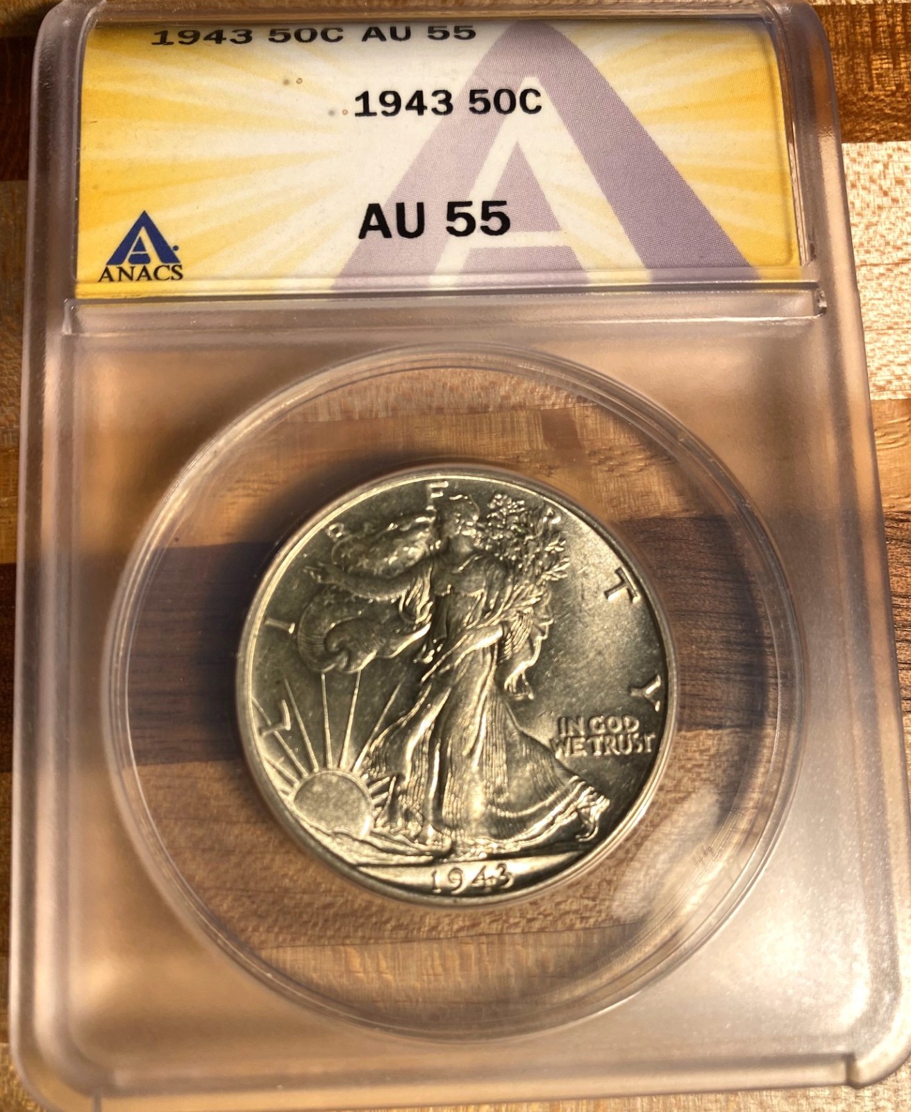 1942-P Walking Liberty Half Dollar - ANACS AU 55