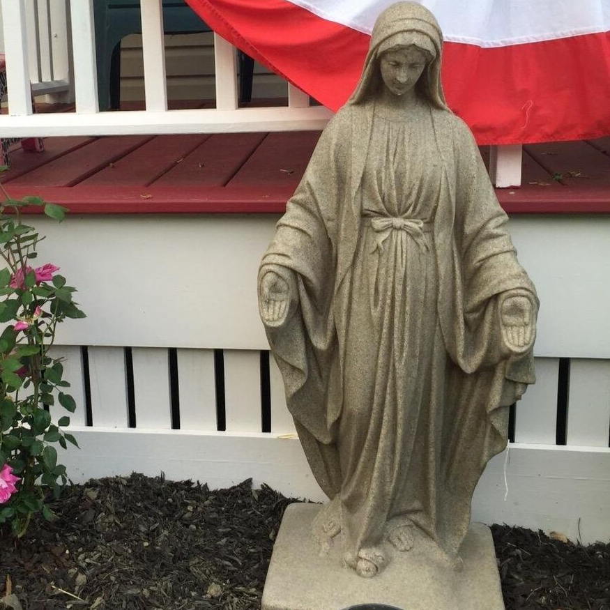 34 inch Virgin Mary Garden Statue Christian Outdoor Figurine Sculpture Decor